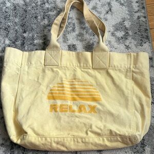 Yellow beach Relax Tote Bag
